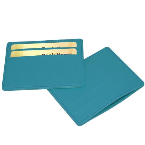 Branded Slimline Credit Card Case with a design from Total Merchandise - Mid Blue