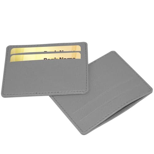 Promotional printed Slimline Credit Card Case with a design from Total Merchandise - Light Grey