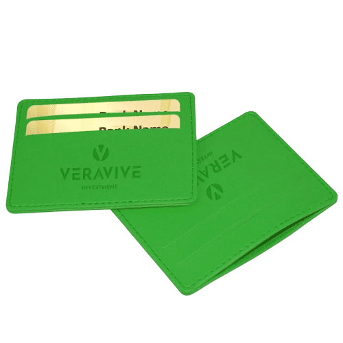 Logo-printed Slimline Credit Card Case with a design from Total Merchandise - Apple Green