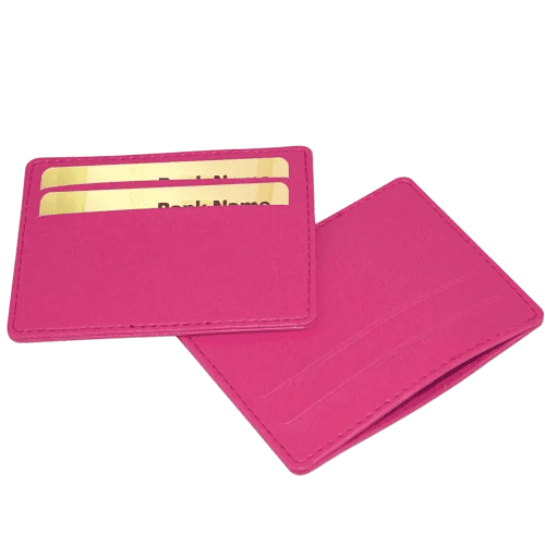Promotional Slimline Credit Card Case with a design from Total Merchandise - Cerise Pink