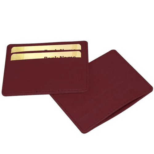 Branded Slimline Credit Card Case with a printed design from Total Merchandise - Chocolate Brown