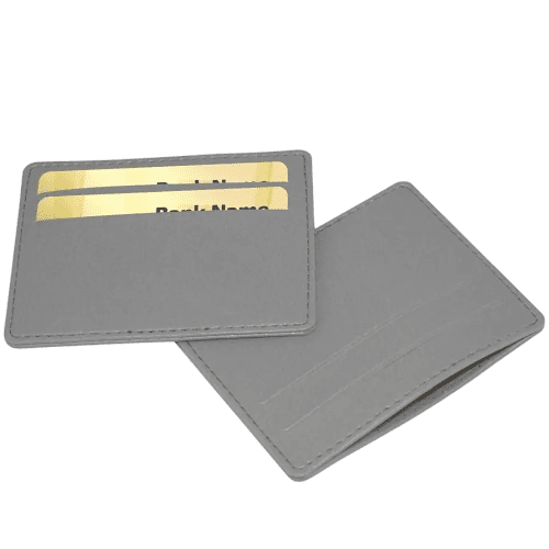Promotional printed Slimline Credit Card Case with a design from Total Merchandise - Light Grey