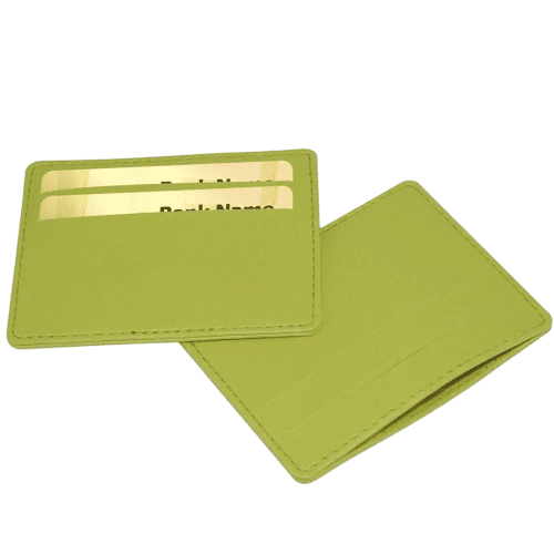 Branded Slimline Credit Card Case with a design from Total Merchandise - Lime Green