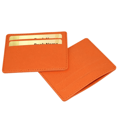 Branded Slimline Credit Card Case with a design from Total Merchandise - Orange