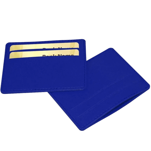 Personalised Slimline Credit Card Case with a printed design from Total Merchandise - Reflex Blue