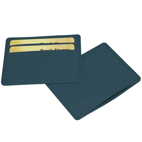Logo-branded Slimline Credit Card Case with a design from Total Merchandise - Turquoise