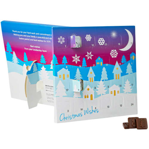 Promotional Foil Sealed Desktop Advent Calendars with Your Corporate Logo