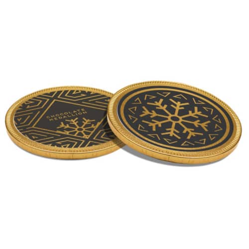 Corporate Branded 55mm Chocolate Medallions with Printed Design by Total Merchandise