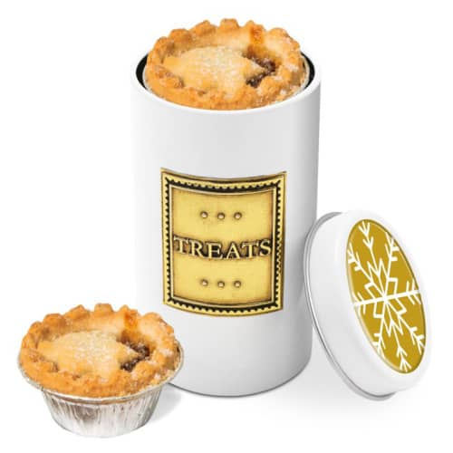 Branded Mince Pie Snack Tins for Festive Campaigns