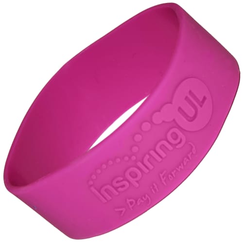 Promotional Extra Wide Embossed Silicone Wristbands are Ideal Branded Giveaways