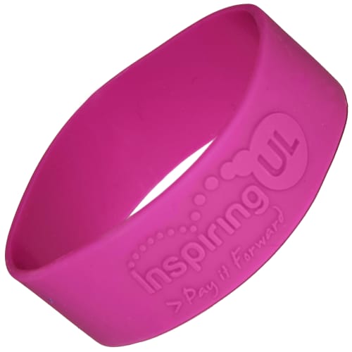 Promotional Extra Wide Embossed Silicone Wristbands are Ideal Branded Giveaways