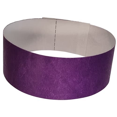 Printed Tyvek Wristbands In Purple