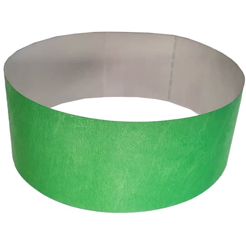 Branded Tyvek Wristbands In Neon Lime