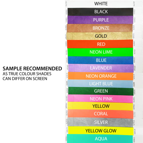 Full Range Of Promotional Tyvek Wristbands