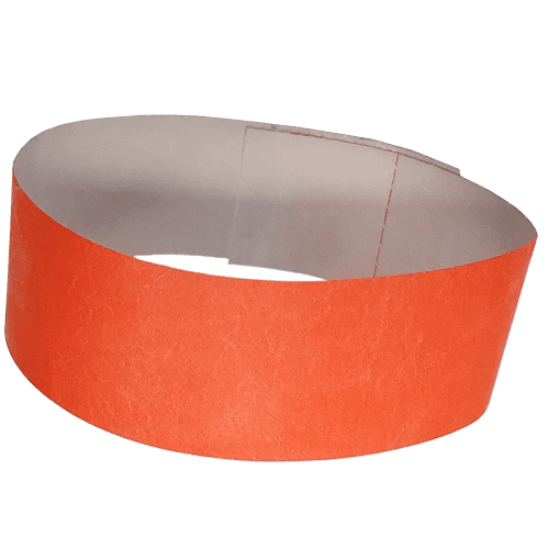 Printed Tyvek Wristbands In Coral