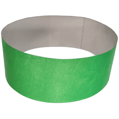 Branded Tyvek Wristbands In Neon Lime