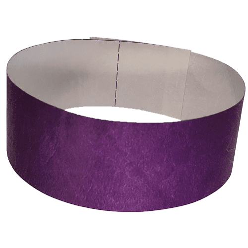Printed Tyvek Wristbands In Purple