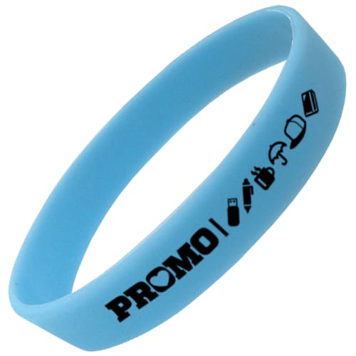Blue Corporate Branded Glow in the Dark Wristbands for Charity Promotions