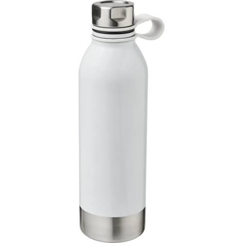 Branded Metal Water Bottles in White