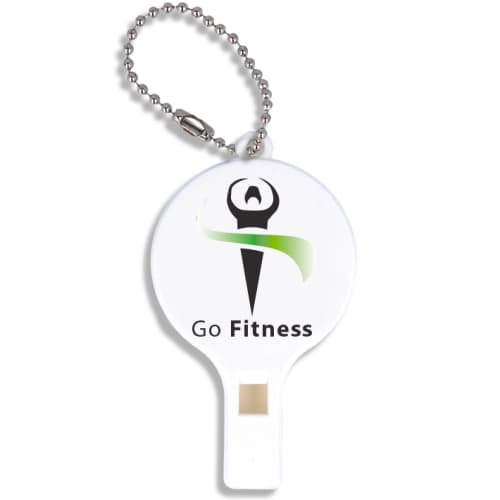 Promotional Recycled Plastic Whistle Keychains for Giveaways