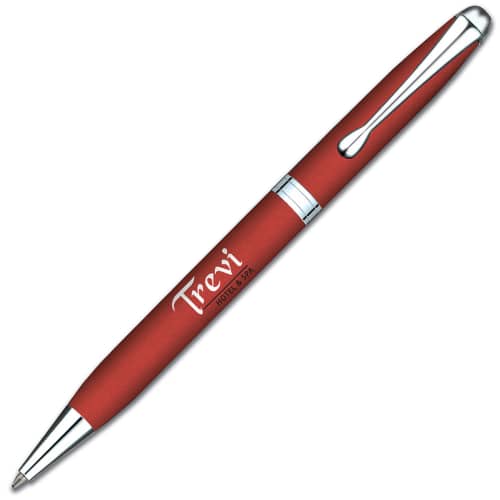 Vienna Twist Metal Ballpen in Matt Red