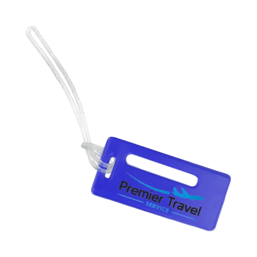 Colourful luggage tags for promotional giveaways