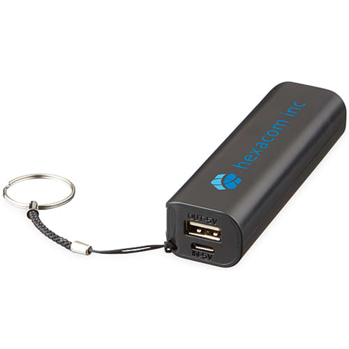 Promotional black 1200mAh Boost Power Banks printed with your logo from Total Merchandise