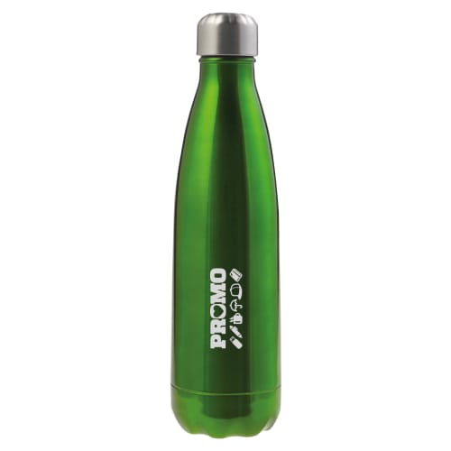 500ml Double Walled Metal Bottles available in green from Total Merchandise