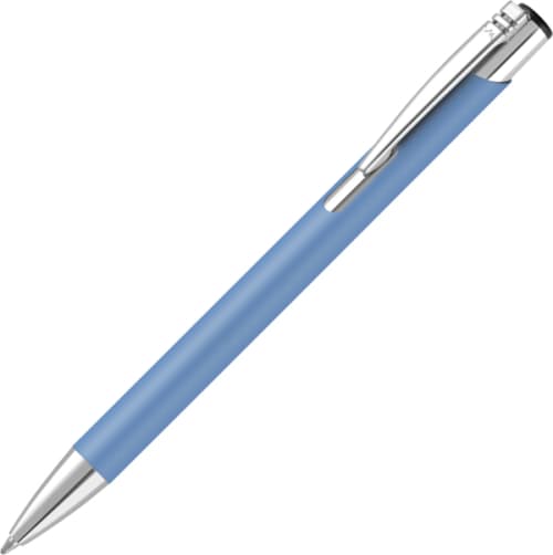 Promotional Mood® Soft Touch Metal Pen in Pastel Dark Blue from Total Merchandise