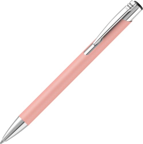 Promotional Mood® Soft Touch Metal Pen in Pastel Pink from Total Merchandise