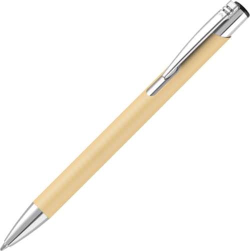 Promotional Mood® Soft Touch Metal Pen in Pastel Yellow from Total Merchandise