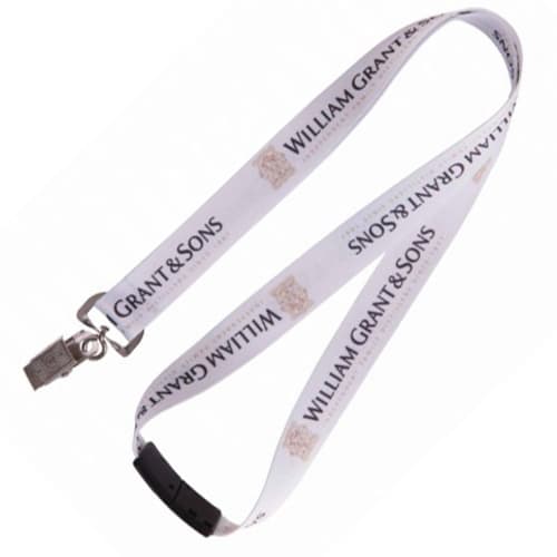 Promotional Eco-friendly Lanyards Express Printed in the UK with Crocodile Clip & Safety Break