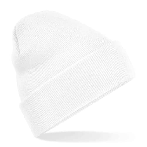 Promotional Beechfield Original Cuffed Beanies in White from Total Merchandise