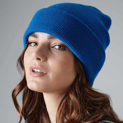 UK Branded Beechfield Original Cuffed Beanies in Bright Royal Blue from Total Merchandise