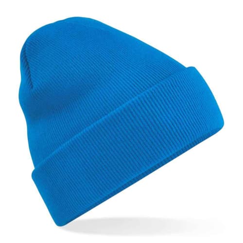 UK Branded Beechfield Original Cuffed Beanies in Sapphire Blue from Total Merchandise