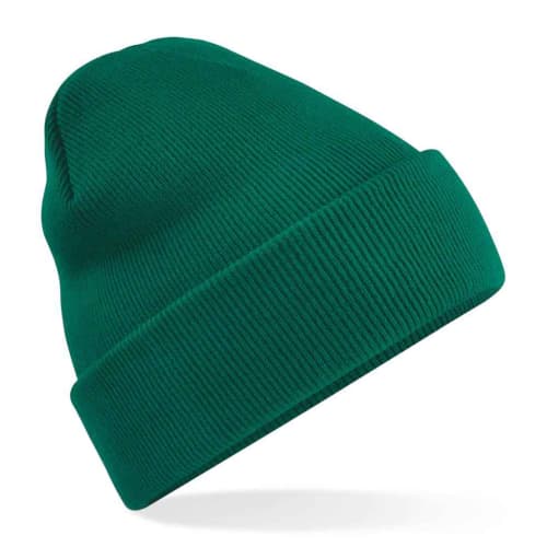 UK Branded Beechfield Original Cuffed Beanies in Bottle Green from Total Merchandise