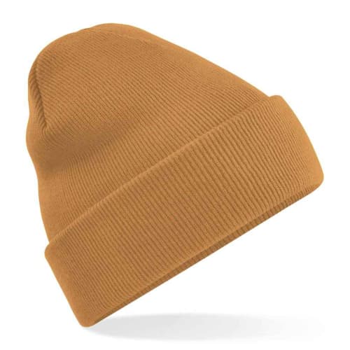 UK Branded Beechfield Original Cuffed Beanies in Caramel from Total Merchandise