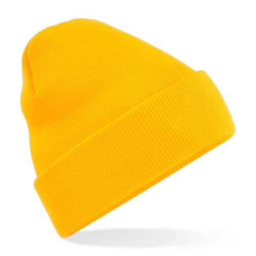 UK Branded Beechfield Original Cuffed Beanies in Gold from Total Merchandise