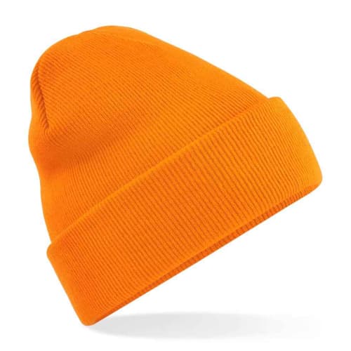 UK Branded Beechfield Original Cuffed Beanies in Orange from Total Merchandise