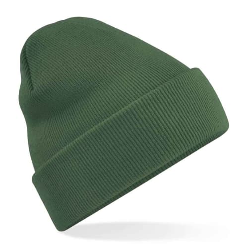 UK Branded Beechfield Original Cuffed Beanies in Moss Green from Total Merchandise