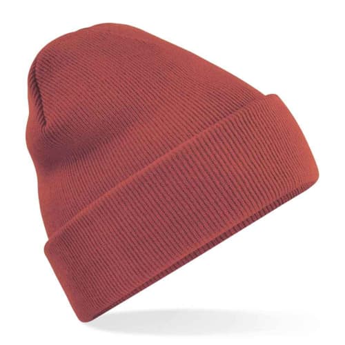 UK Branded Beechfield Original Cuffed Beanies in Rust from Total Merchandise