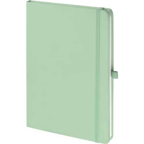 Promotional A5 Mood® Soft Feel Notebooks in Pastel Green from Total Merchandise