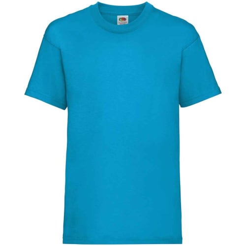 Customisable Fruit of the Loom Childrens Valueweight T-Shirts in Azure from Total Merchandise