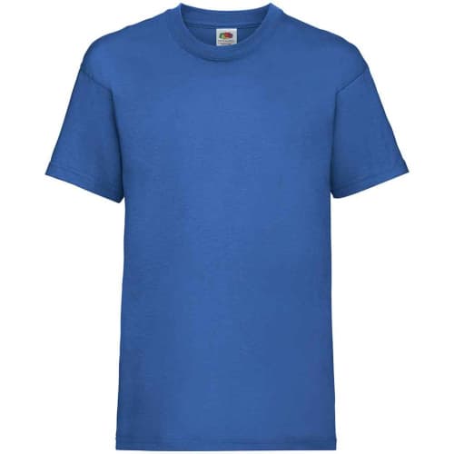 Logo printed Fruit of the Loom Childrens Valueweight T-Shirts in Royal Blue from Total Merchandise