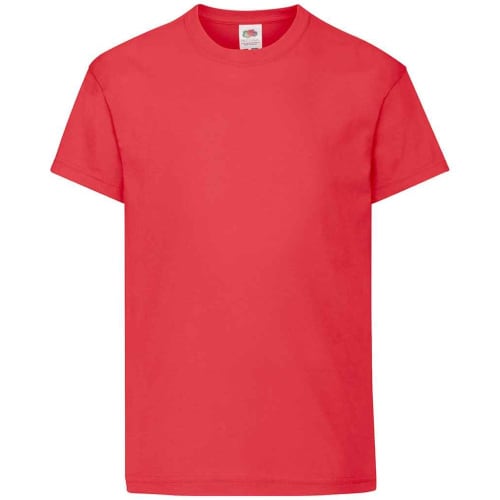 Personalisable Fruit of the Loom Original Kids T-Shirts in Red from Total Merchandise