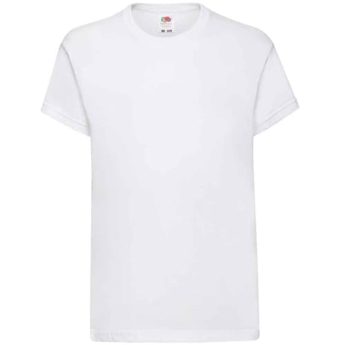 Logo-Printed Fruit of the Loom Original Kids T-Shirts in White from Total Merchandise