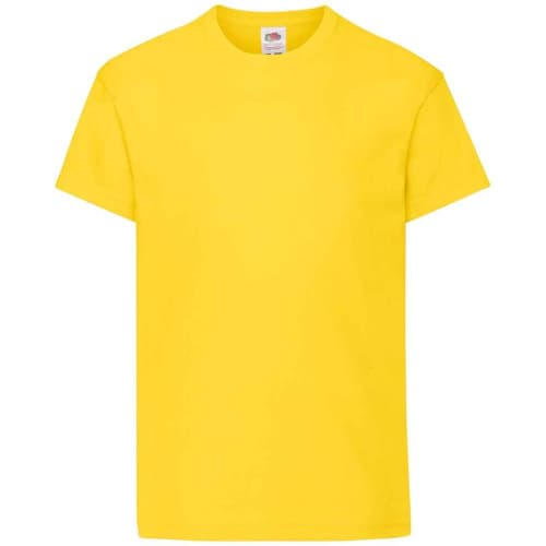 Custom branded Fruit of the Loom Original Kids T-Shirts in Yellow from Total Merchandise