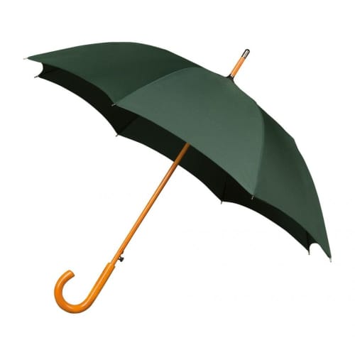 Branded Executive Woodcrook Umbrella in Dark Green printed with your logo from Total Merchandise