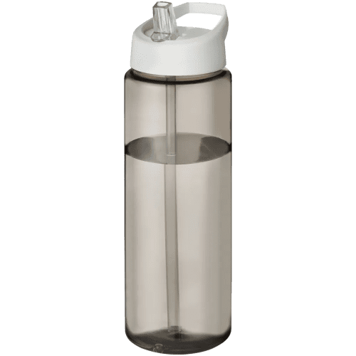 Time to Drink Water Bottle with Straw in Transparent Black/White