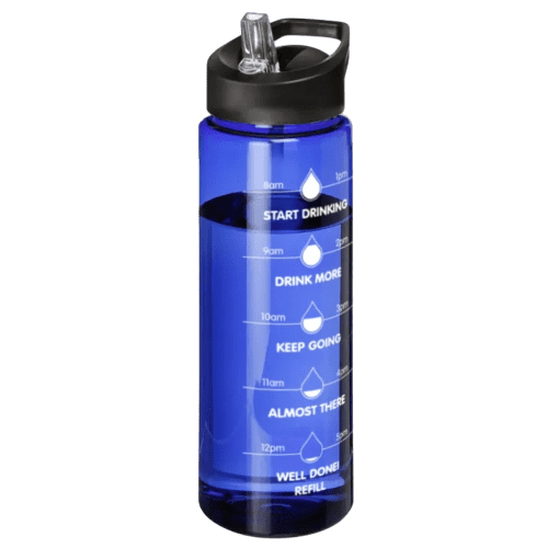 Promotional Water Bottles Printed with Your Company Logo and Motivational Drinking Times